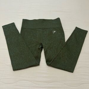 Gymshark Olive Patterned Leggings